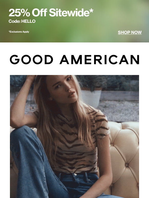 Newsletter preview: 25% Off Your First Pair