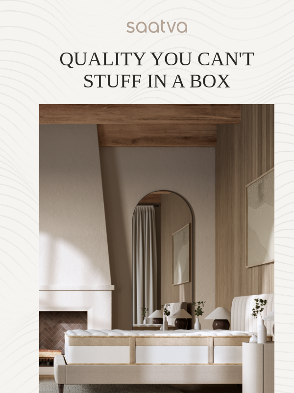 Newsletter preview: Discover the Saatva Difference