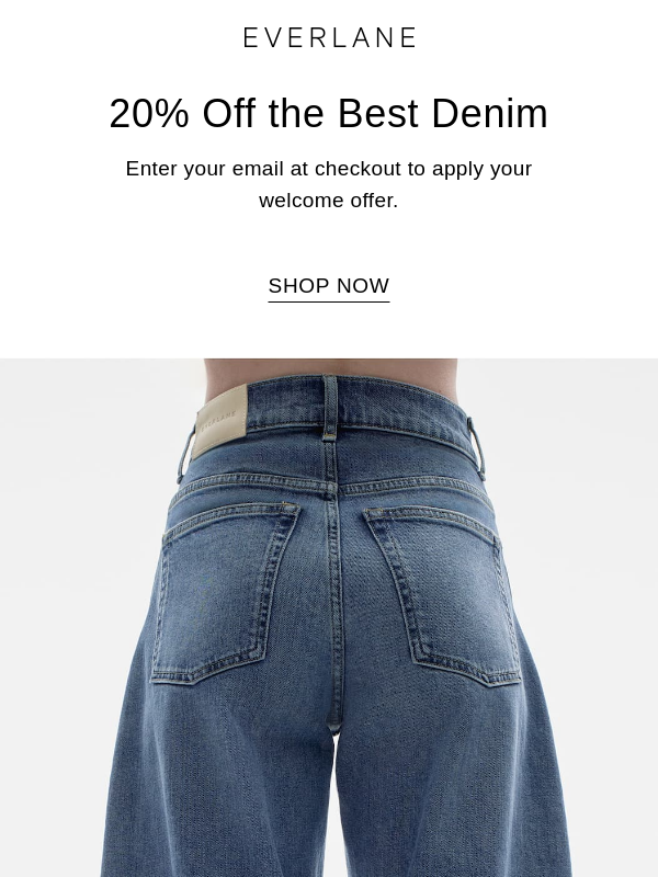 Newsletter preview: 20% Off Denim