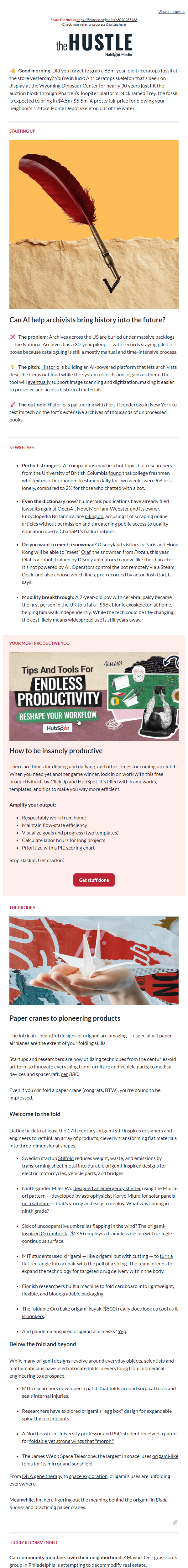 Newsletter preview: 📄  Folding the future