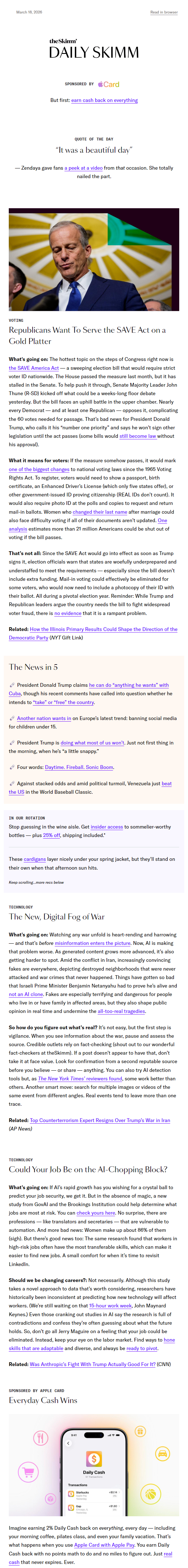 Newsletter preview: So much for breakfast of champions...