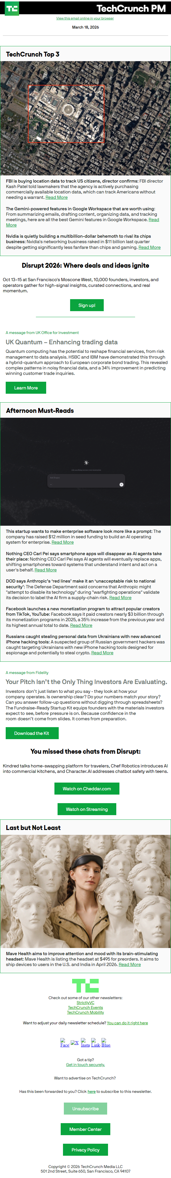 Newsletter preview: FBI is buying location data to track US citizens, director confirms