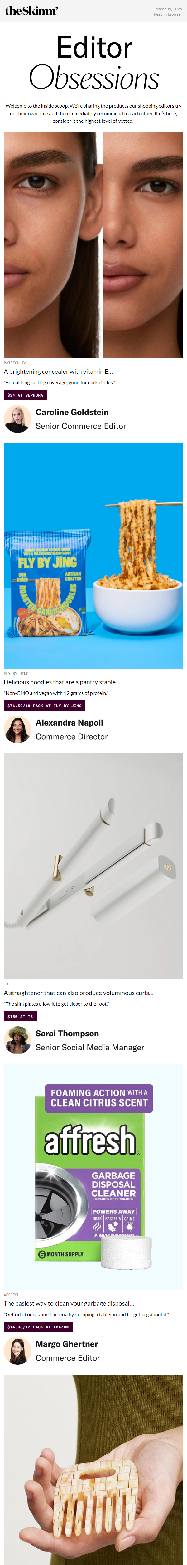 Newsletter preview: The products we actually use…
