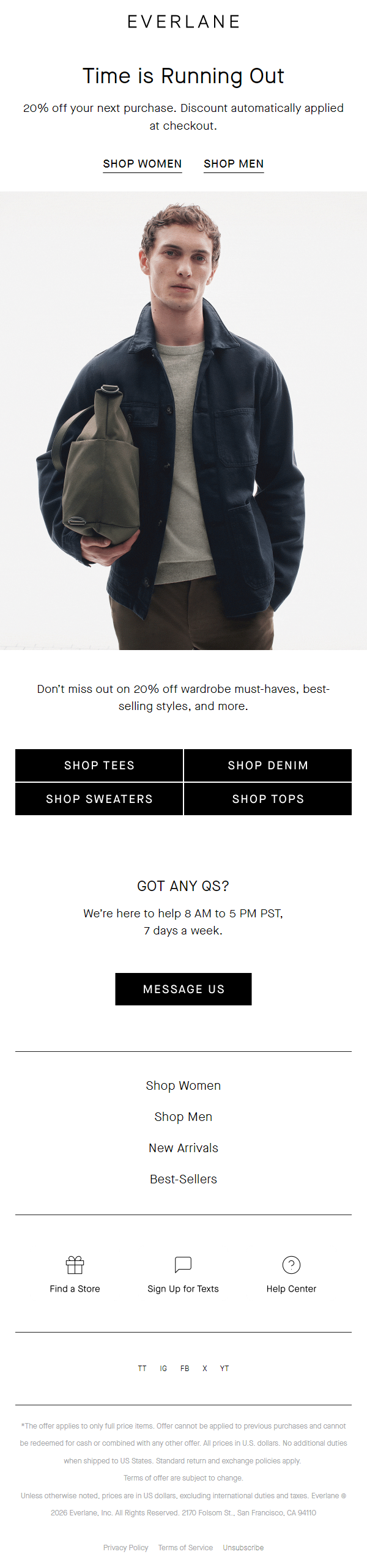 Newsletter preview: You Don’t Want To Save 20% Off?