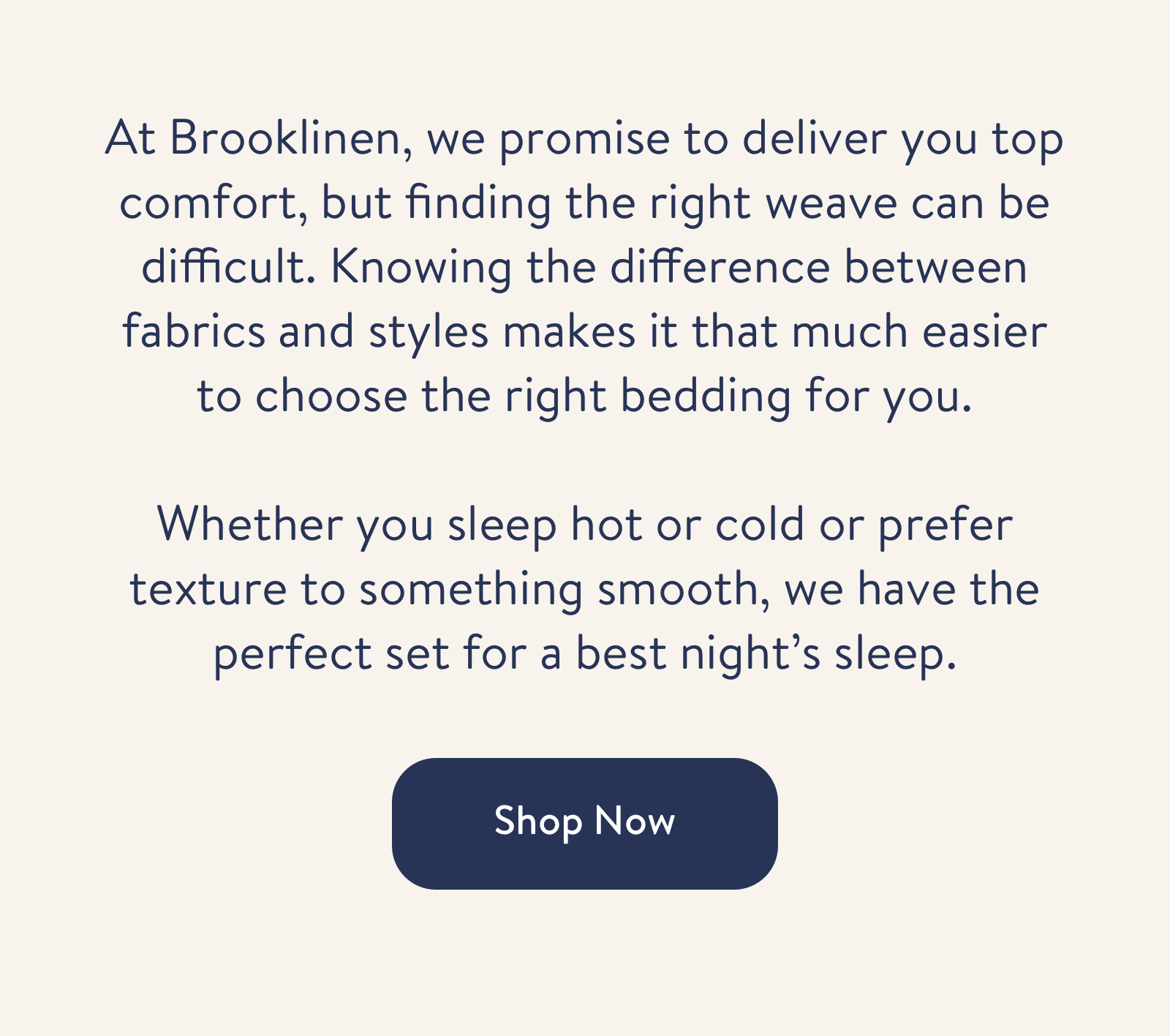 The deets on our sheets