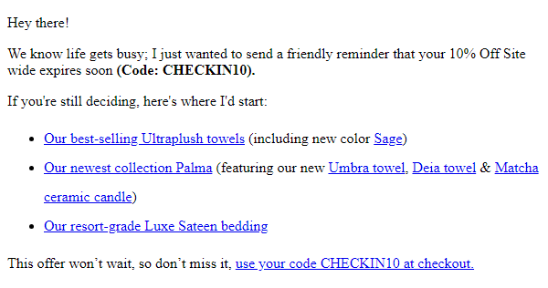 Newsletter preview: Here's your 10% Off Sitewide Access