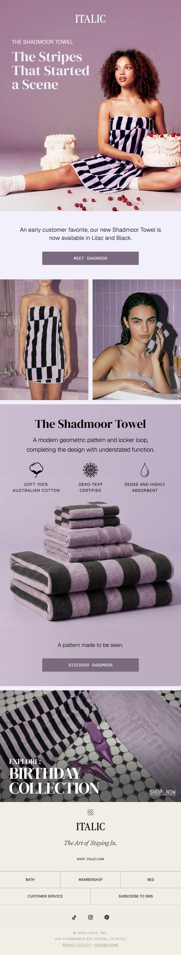 Newsletter preview: Introducing the Shadmoor Towel