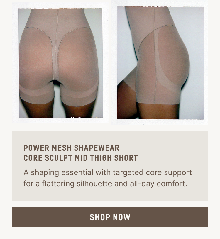 POWER MESH SHAPEWEAR CORE SCULPT MID THIGH SHORT