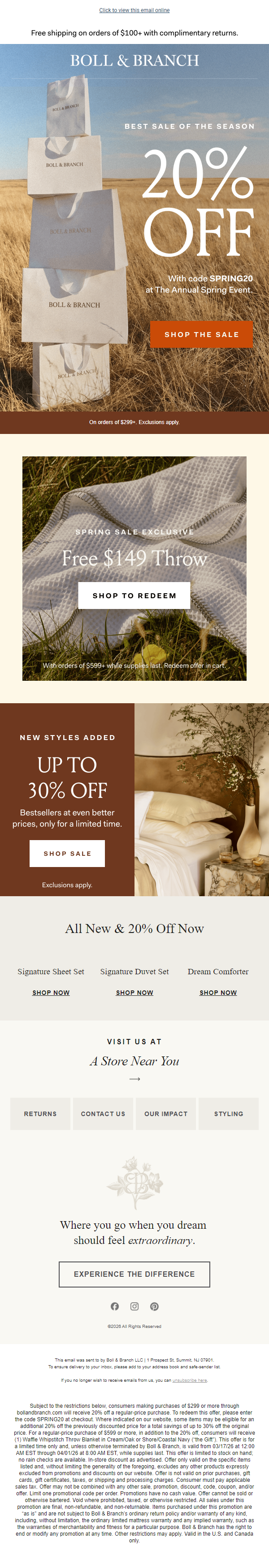 Newsletter preview: Now live: 20% off & a free $149 gift 