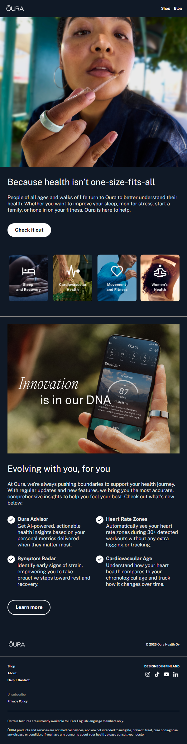 Newsletter preview: Your health, your way with Oura as your guide