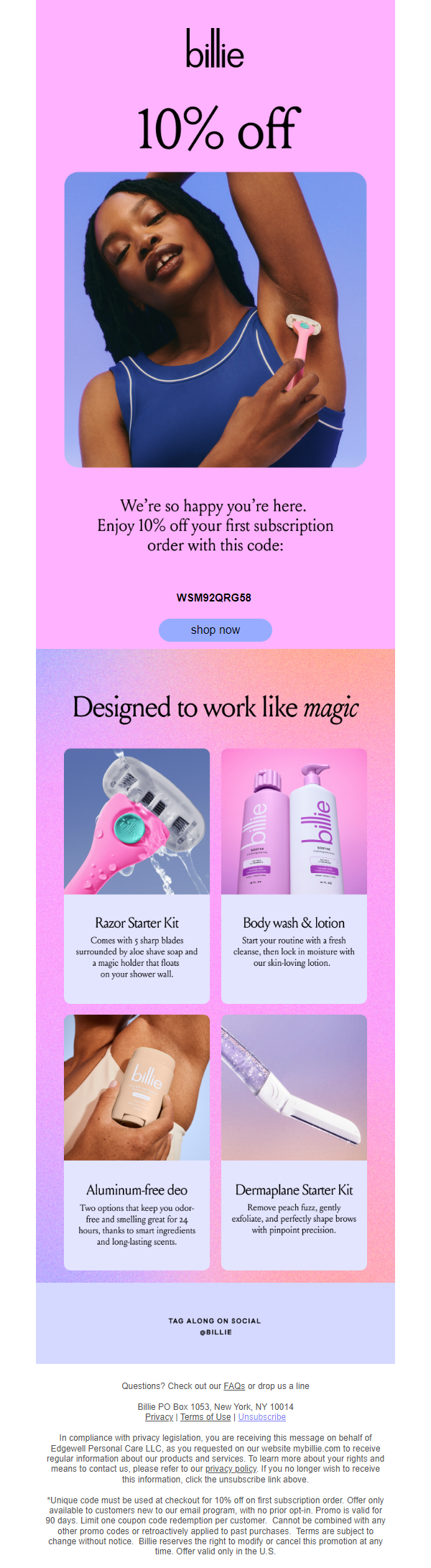 Newsletter preview: 10% off for you 💖