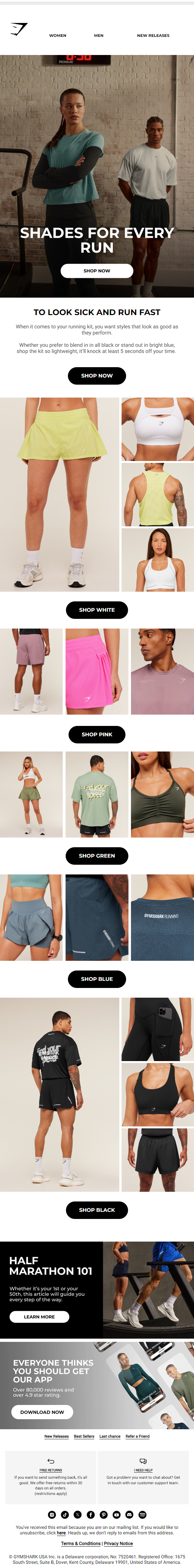 Newsletter preview: New running shades 🎨