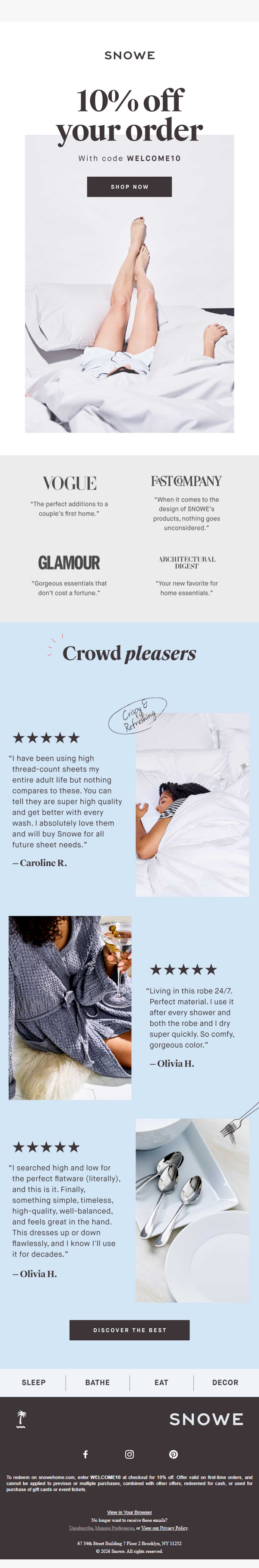 Newsletter preview: “Gorgeous essentials"