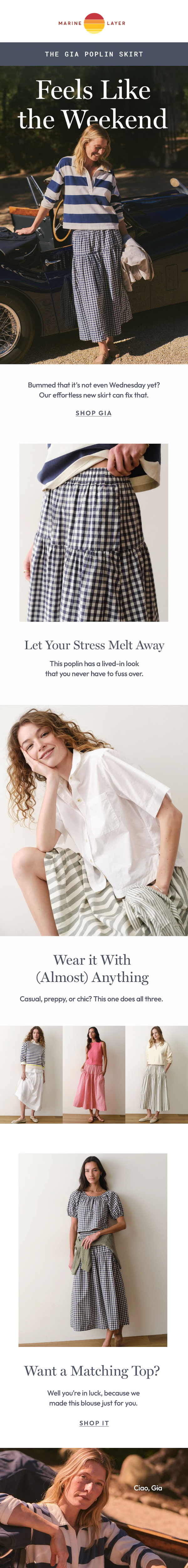 Newsletter preview: The Most Gorgeous Gingham Skirt