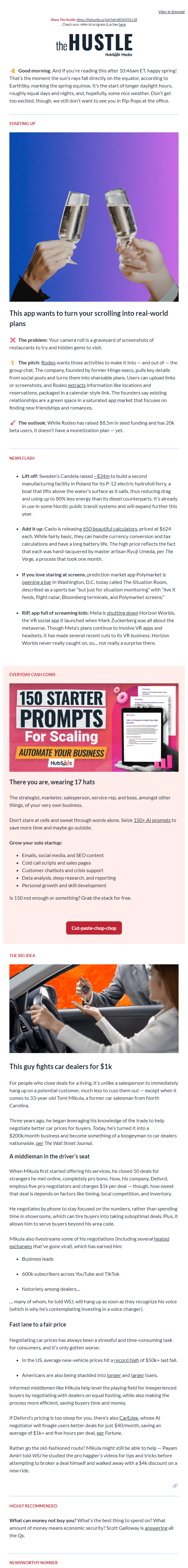 Newsletter preview: 🚙  Car dealers hate this guy
