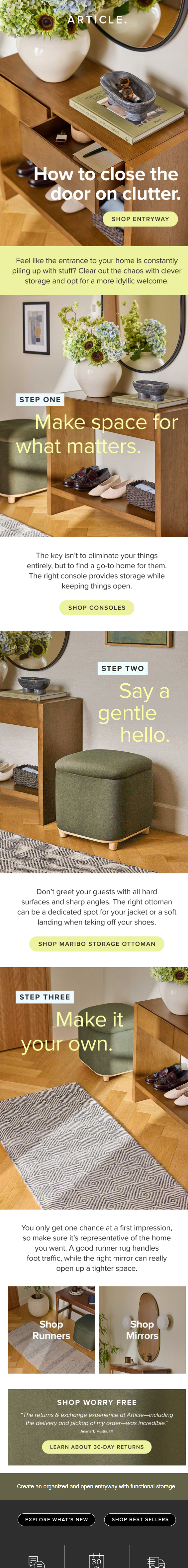 Newsletter preview: Organize your entryway