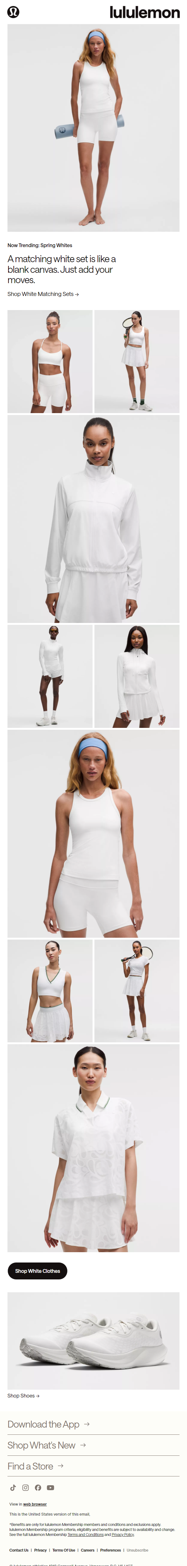 Newsletter preview: Your fresh start: matching white sets