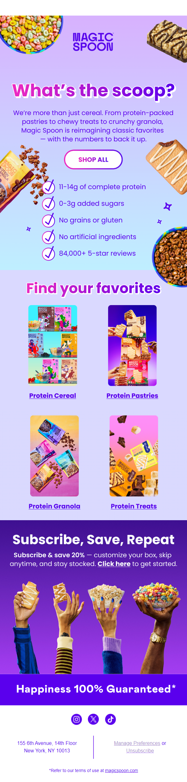 Newsletter preview: We don't stop with cereal...