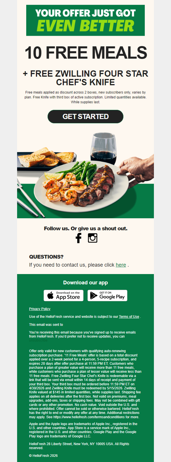 Newsletter preview: Open for SALE | 11 FREE MEALS