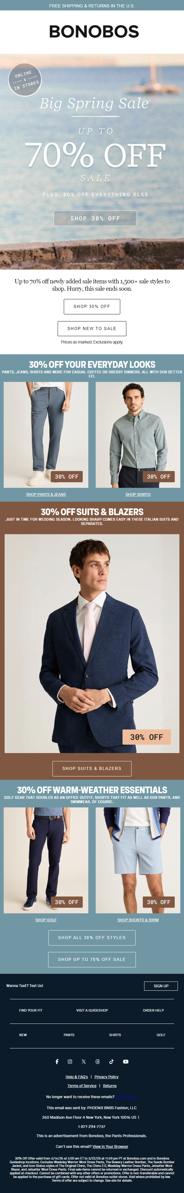 Newsletter preview: New Markdowns: Up to 70% Off 1,500+ Sale Styles