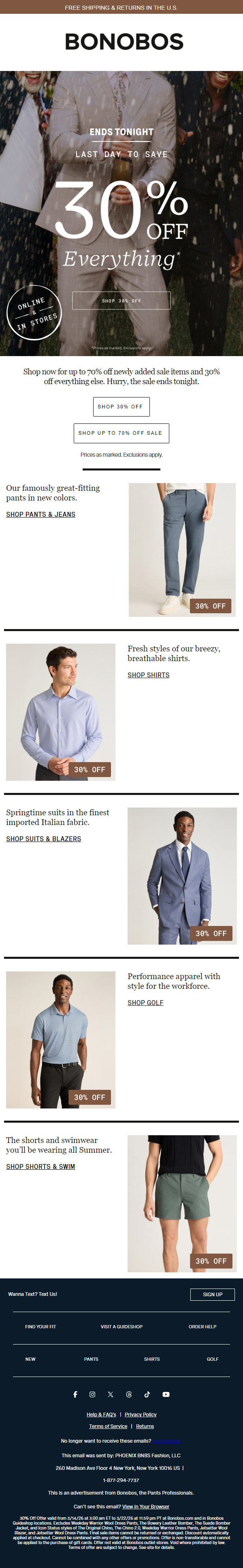 Newsletter preview: Last Day to Get 30% Off Everything