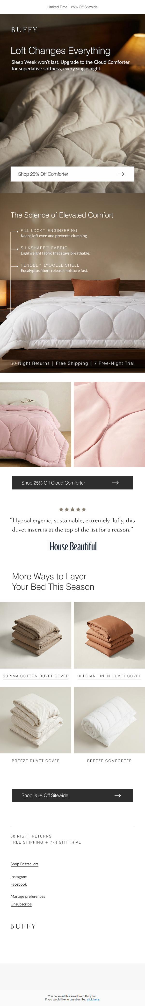 Newsletter preview: 25% Off "Extremely Fluffy" — House Beautiful