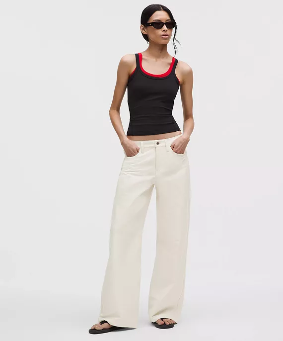 EasyFive Low-Rise Classic Wide-Leg Pant