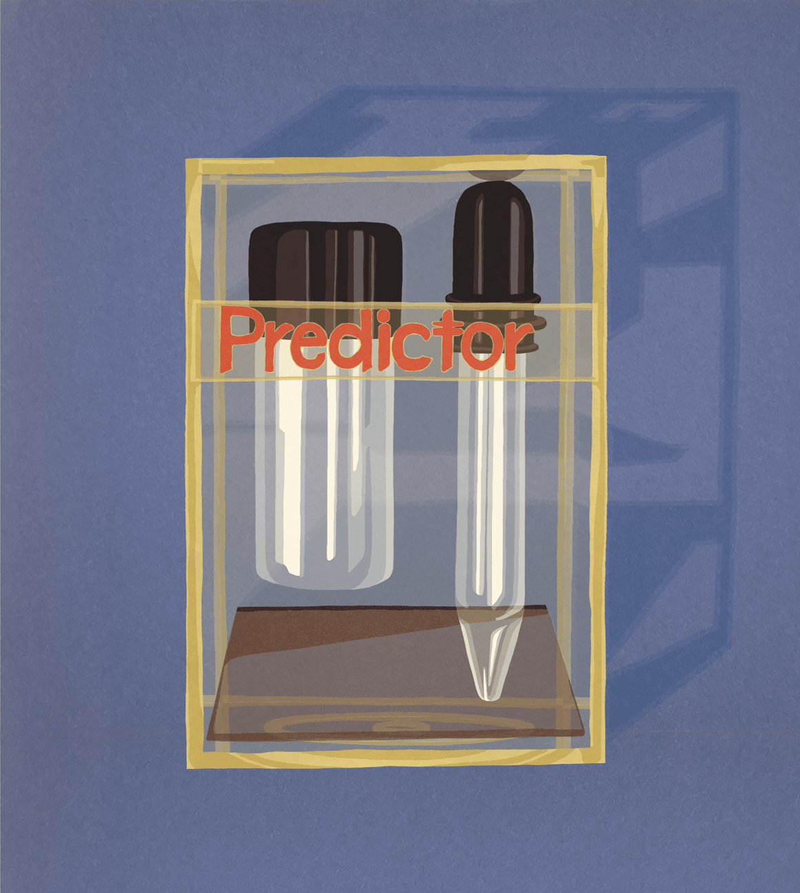 Crane's early hand-drawn prototype design for the at-home pregnancy test, illustrated by Olivia Heller for The Hustle.