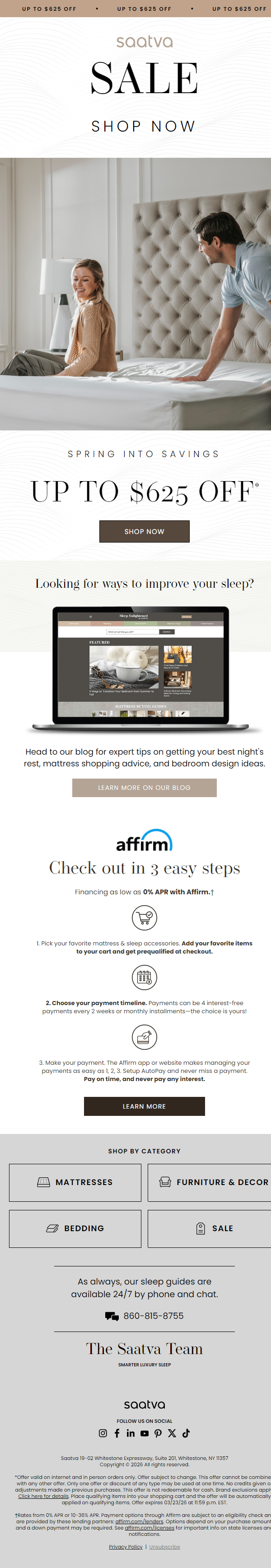 Newsletter preview: Spring Into Mattress Savings!