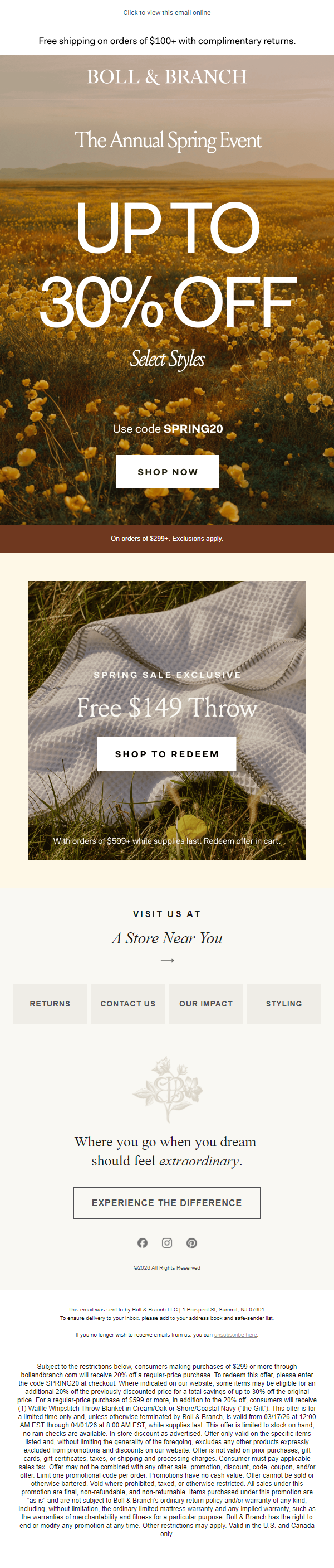Newsletter preview: Take up to 30% off your spring refresh
