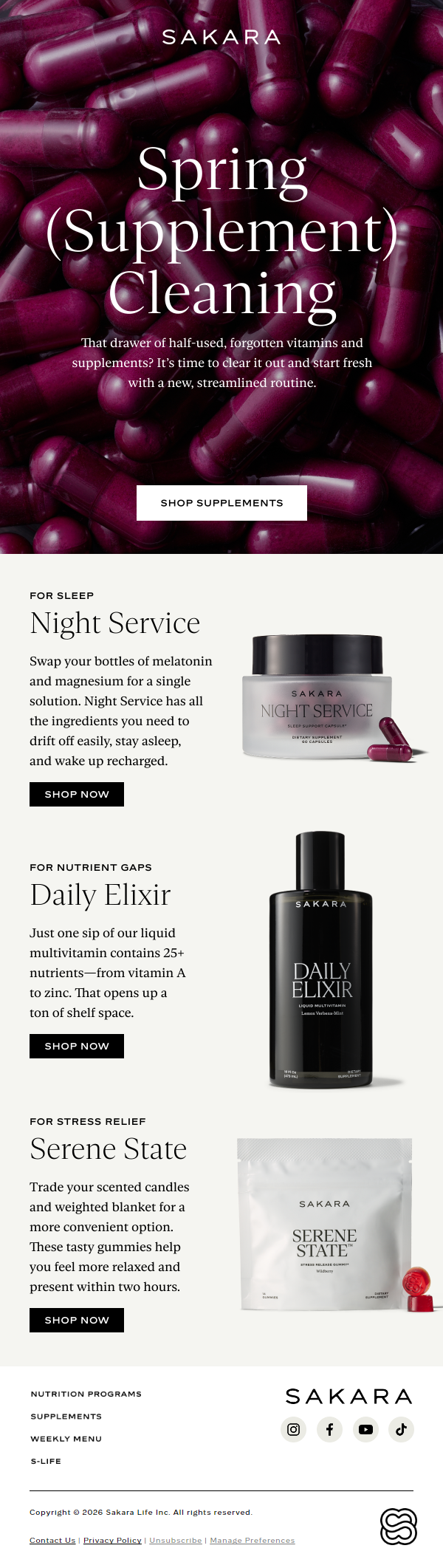 Newsletter preview: Spring Clean Your Supplement Drawer