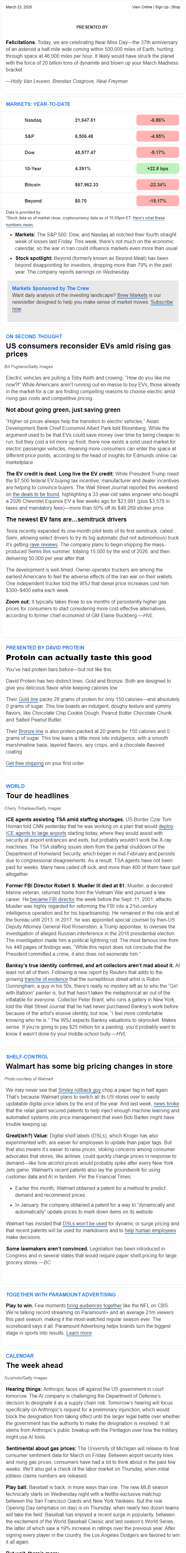 Newsletter preview: ☕ Saving green