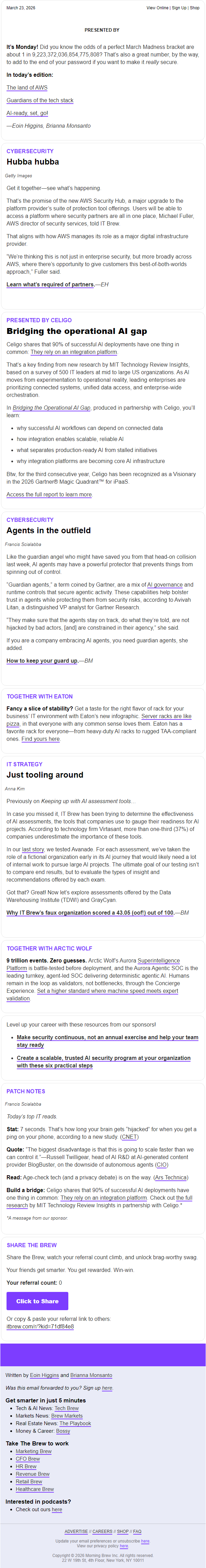 Newsletter preview: ☕ Bring it in!