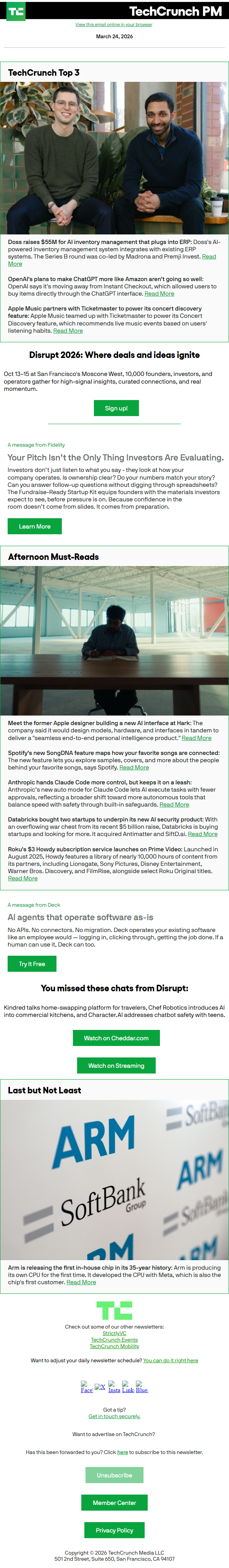Newsletter preview: Doss raises $55M for AI inventory management that plugs into ERP