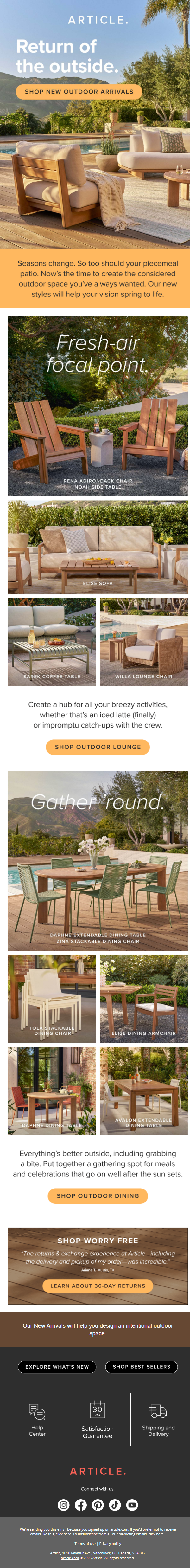 Newsletter preview: New outdoor is in