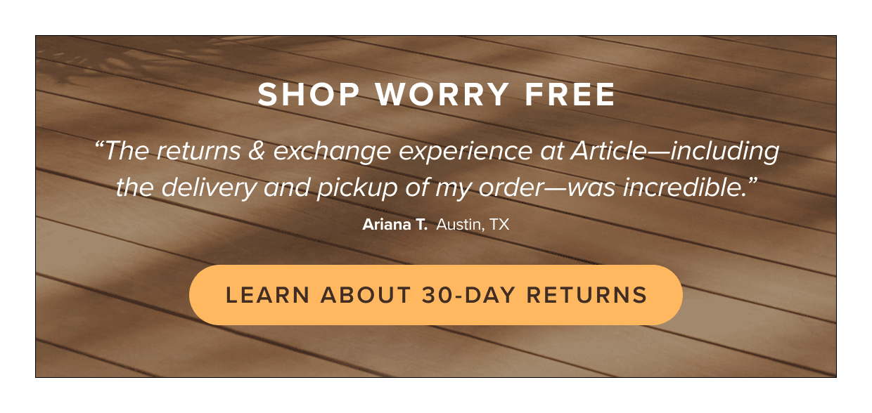 Shop Worry Free with our 30-day satisfaction guarantee.