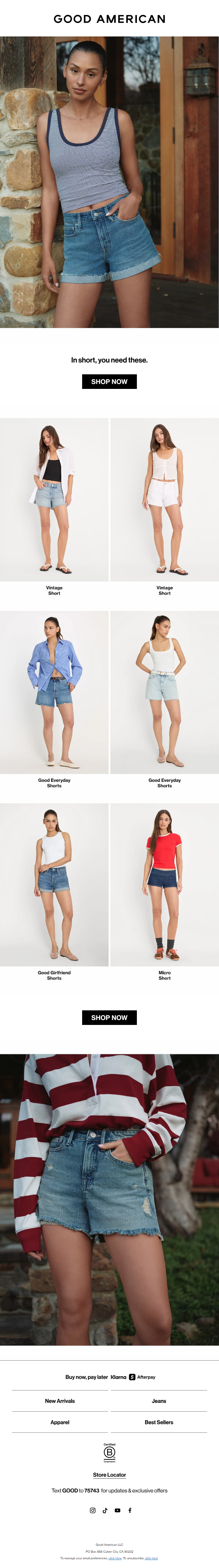 Newsletter preview: New in the shorts shop