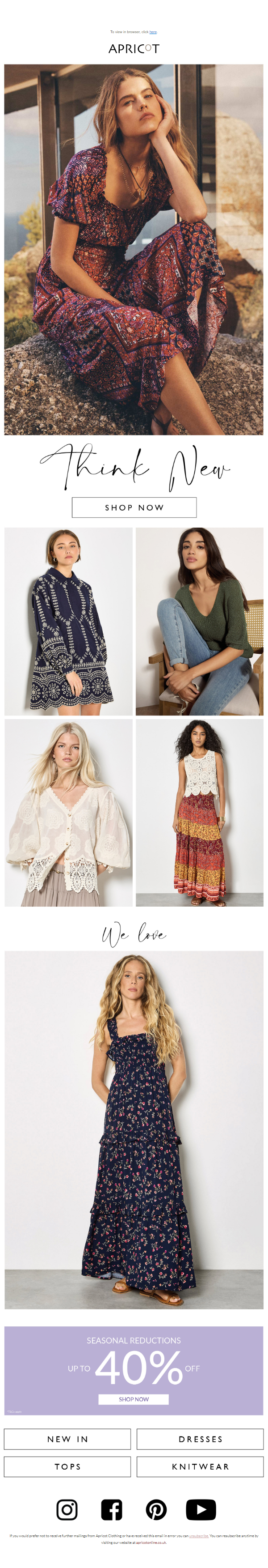 Newsletter preview: New, Now - Style For Spring