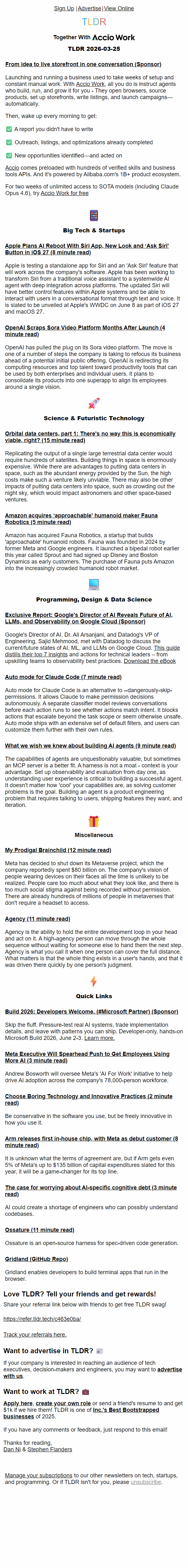 Newsletter preview: Inside Siri's reboot 📱, OpenAI cancels Sora 🎥, Claude Code auto mode 👨‍💻