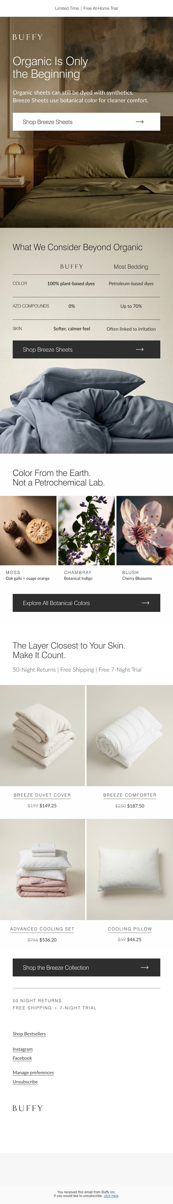 Newsletter preview: Your Sheets Are Dyed With Chemicals — Not Our's