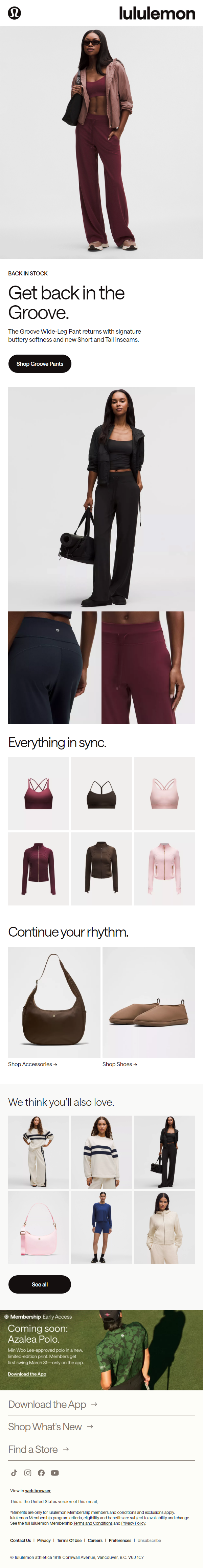 Newsletter preview: The Groove Wide-Leg Pant is back