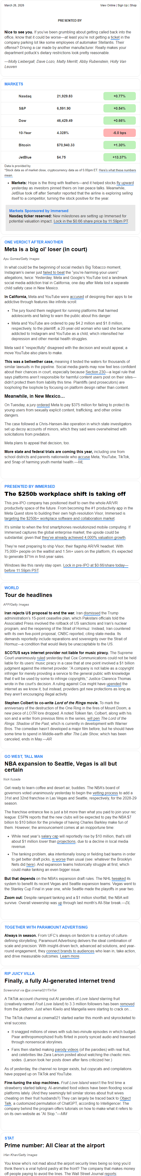 Newsletter preview: ☕️ Sloppy fruit