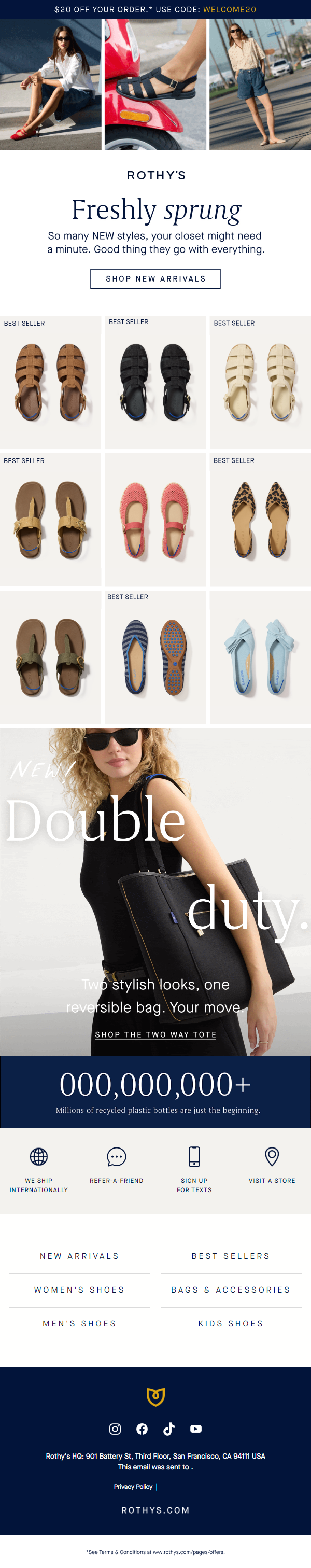Newsletter preview: NEW 🌸 SPRING 🌸 STYLES 🌸