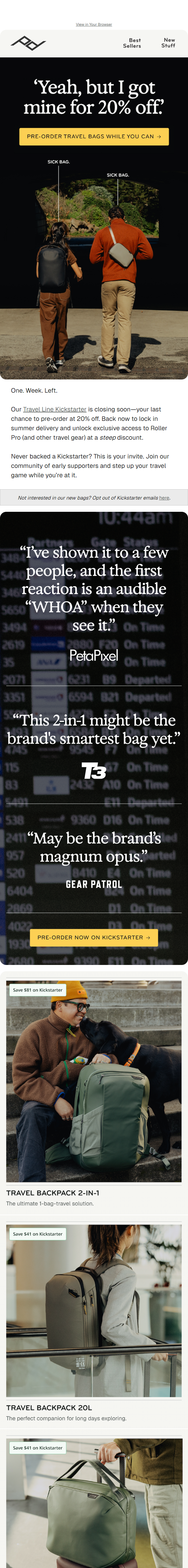 Newsletter preview: T-minus 1 week.