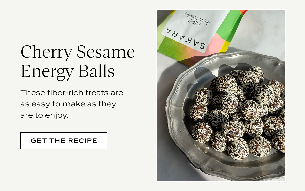 Cherry Sesame Energy Balls: These fiber-rich treats are as easy to make as they are to enjoy.