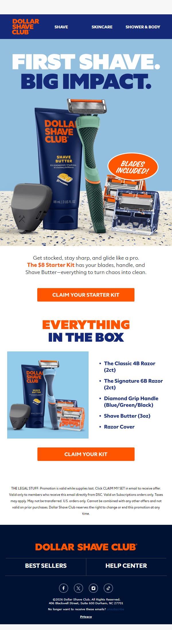 Newsletter preview: $8. 4 blades. Done.