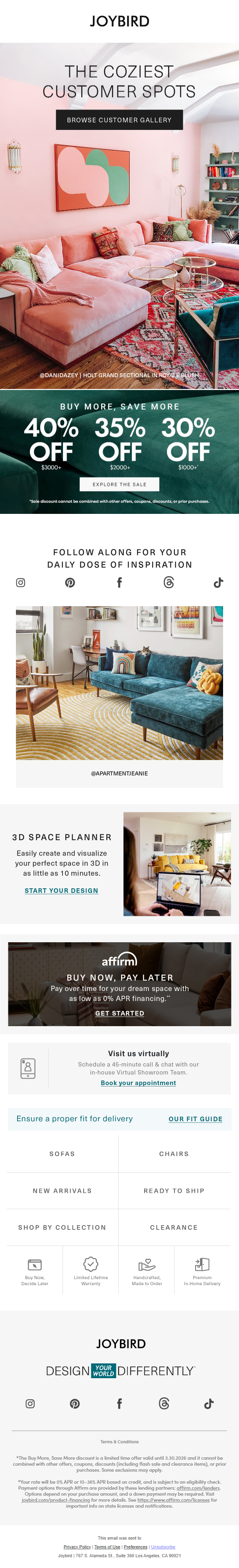 Newsletter preview: 🥰 This just in - inspiring customer spaces
