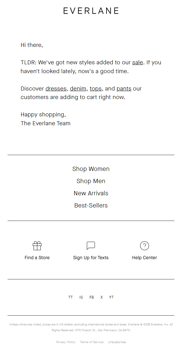 Newsletter preview: Have You Seen What's On Sale?