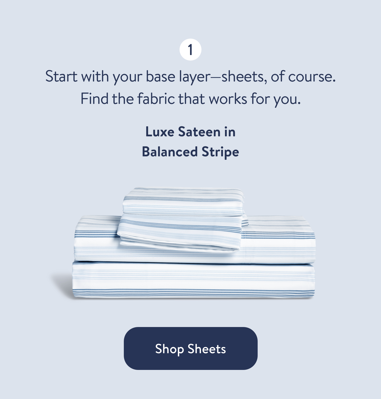 Luxe Sateen in Balance Stripe