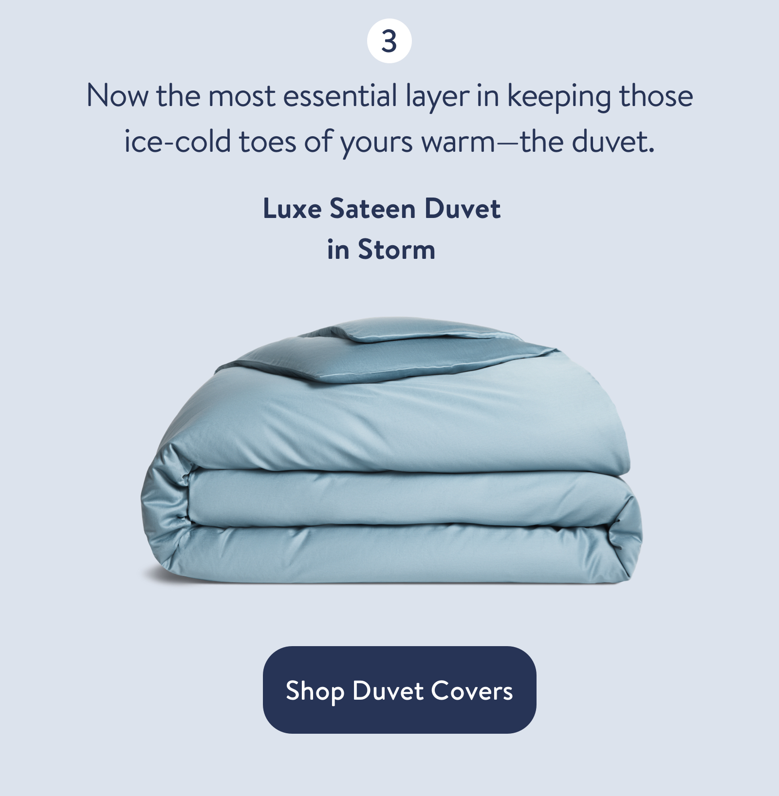 Luxe Sateen Duvet in Storm